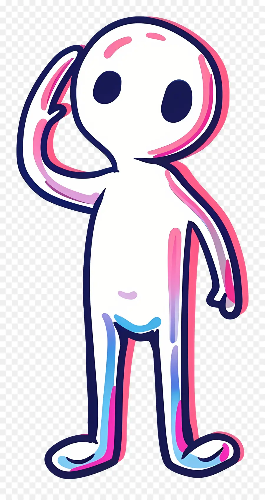 تحية Stickman，الرجل العجوز PNG