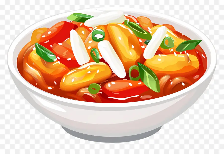 جبني Tteokbokki，الشعرية PNG