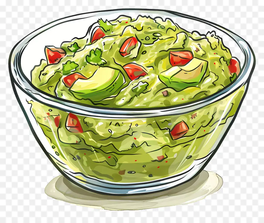 وعاء من Guacamole，حبوبا PNG