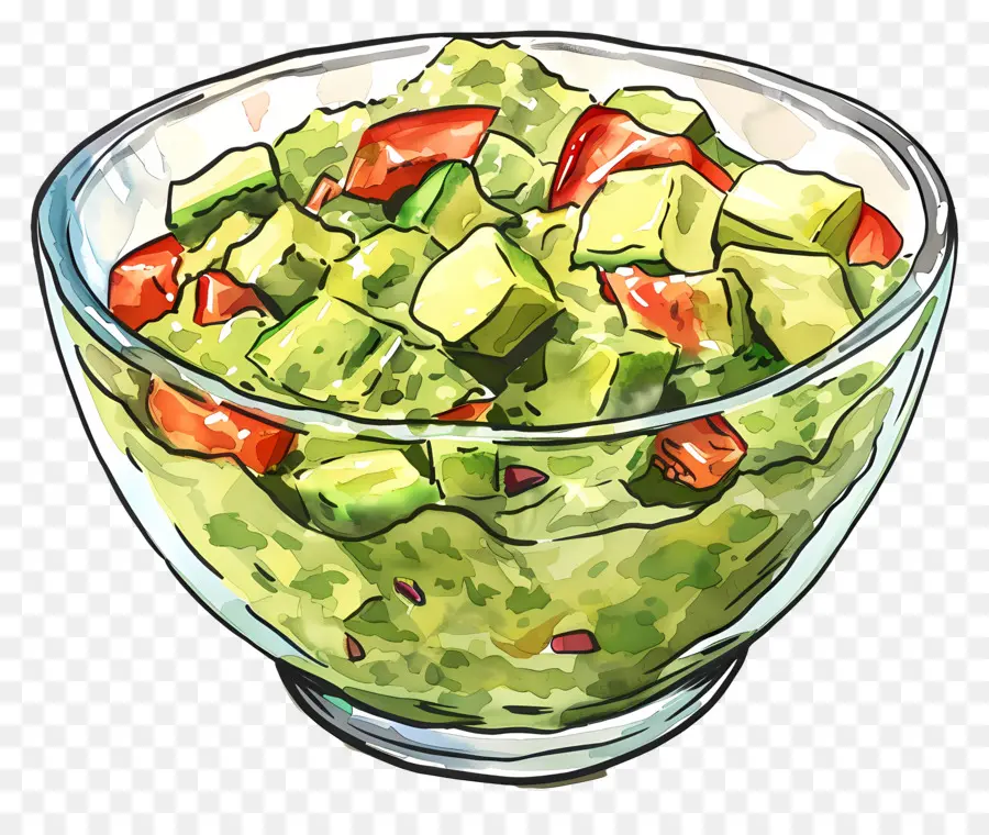 وعاء من Guacamole，حبوبا PNG