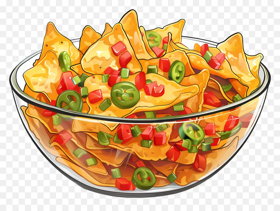 وعاء من Nachos，الناتشوز PNG