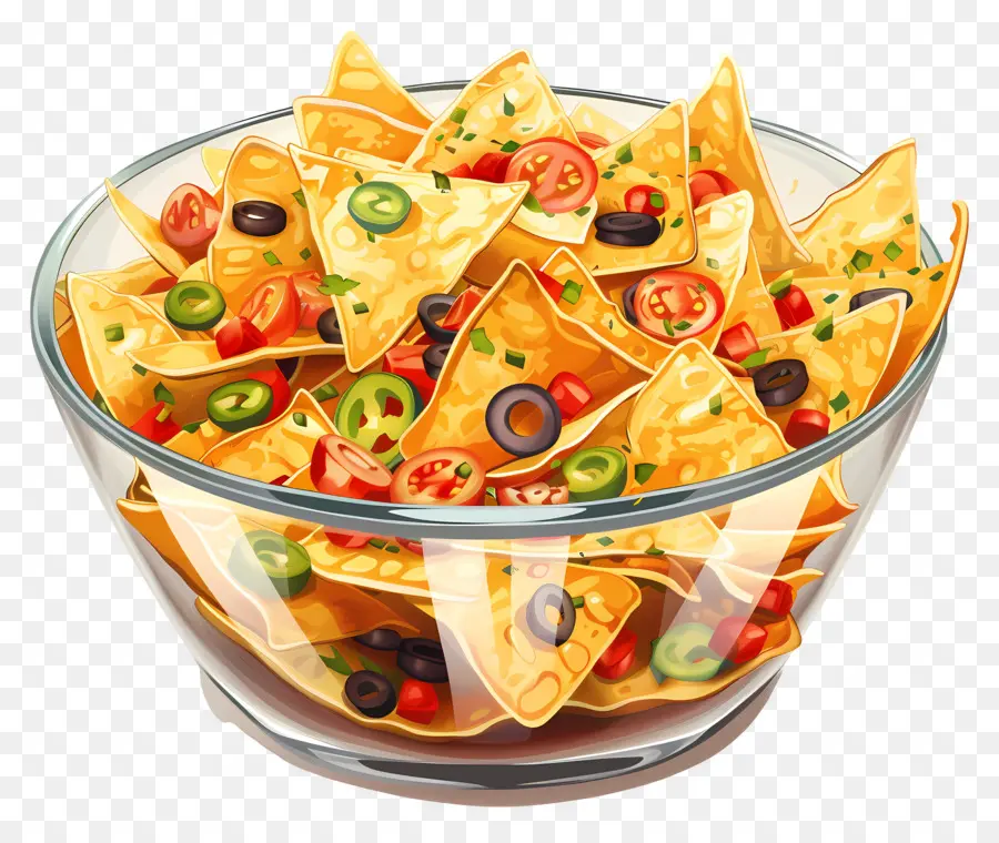 وعاء من Nachos，الناتشوز PNG