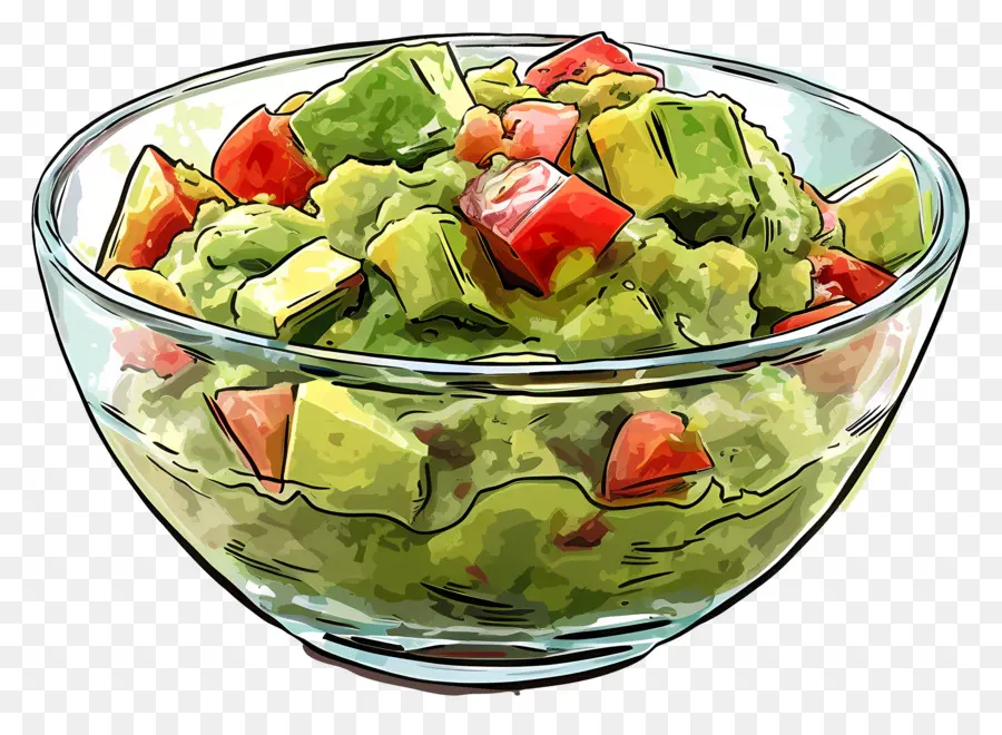 وعاء من Guacamole，حبوبا PNG