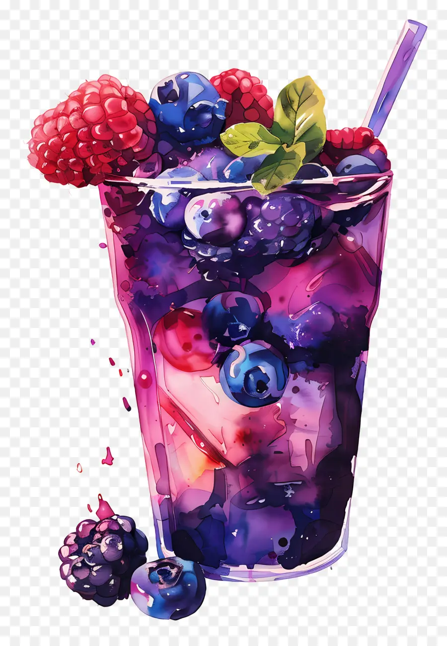 Berry Beverage，كوكتيل الفواكه PNG