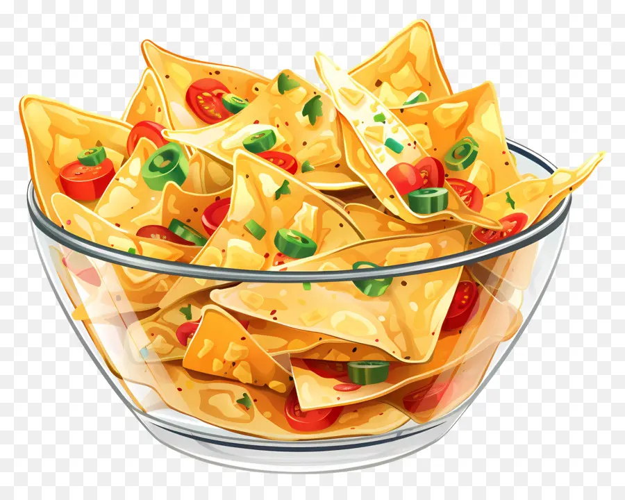 وعاء من Nachos，الناتشوز PNG