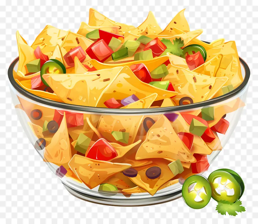 وعاء من Nachos，الناتشوز PNG