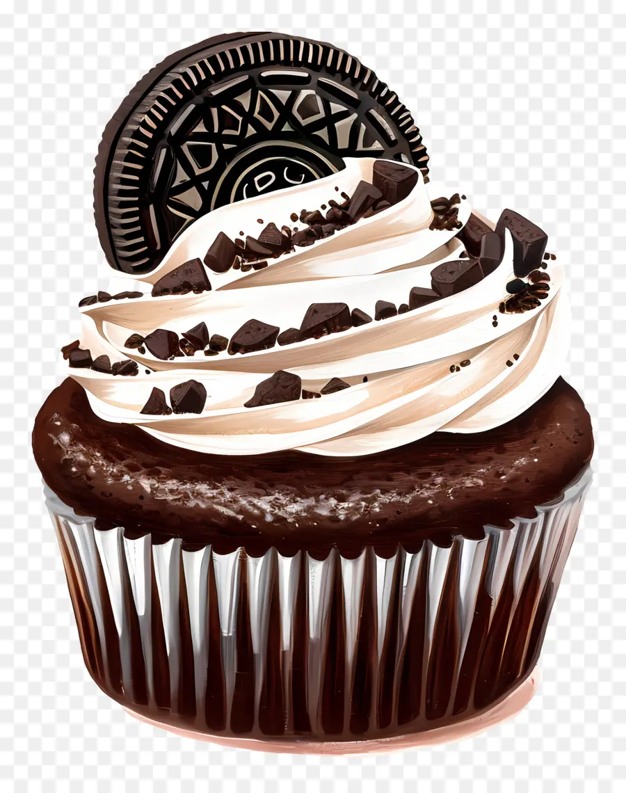 Oreo Cupcake，كب كيك الشوكولاته PNG