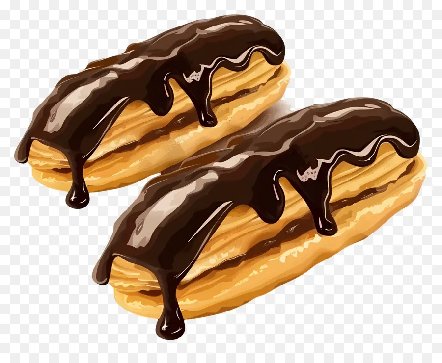 اكلايرس，شوكولاتة Eclairs PNG