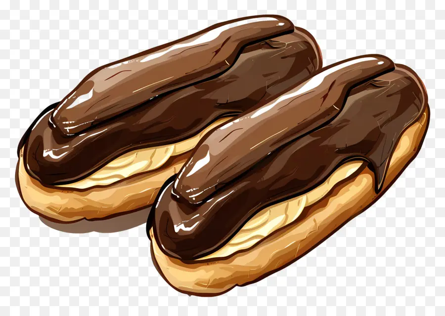 اكلايرس，شوكولاتة Eclairs PNG