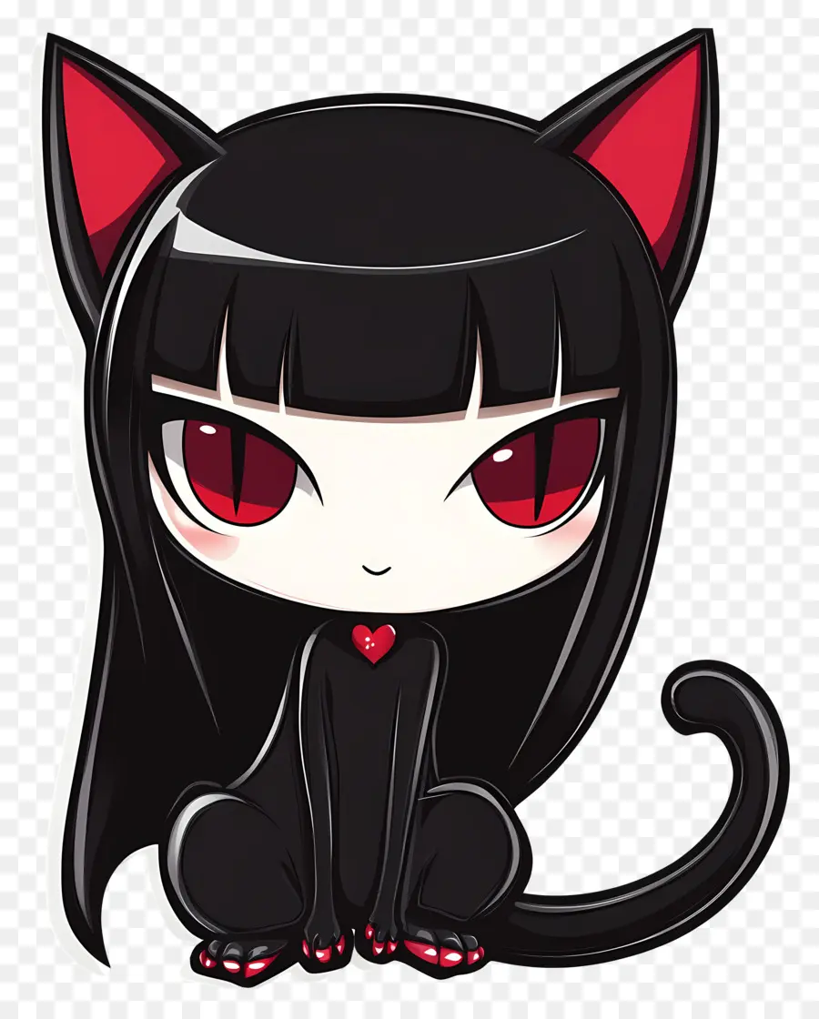 Kuromi，القط الأسود PNG