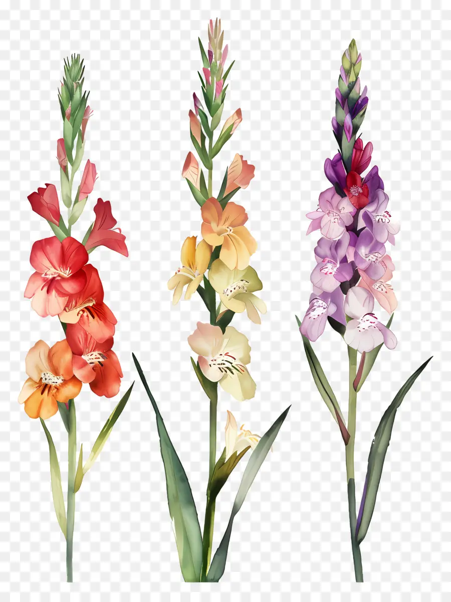 زهور Snapdragon，الزهور الملونة PNG