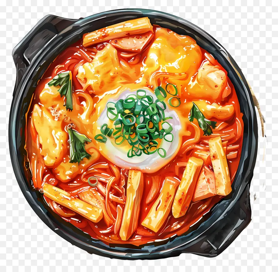 جبني Tteokbokki，رامين PNG