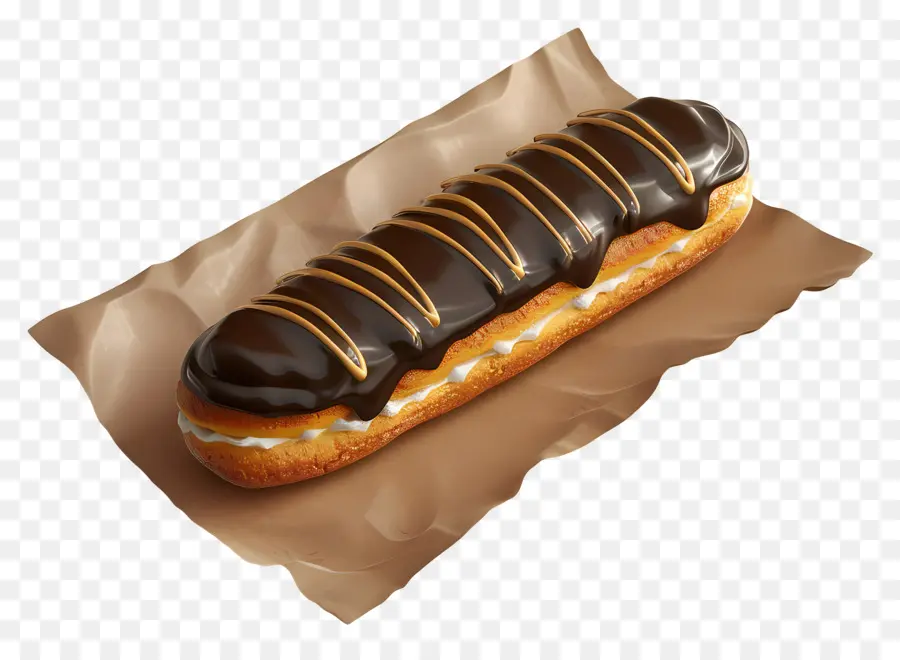 البرق，شوكولاتة Eclair PNG