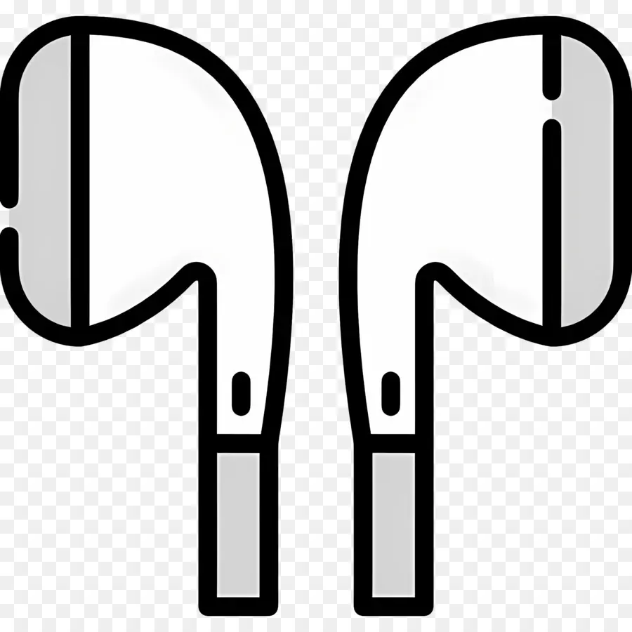 Airpods，سماعات الأذن البيضاء PNG