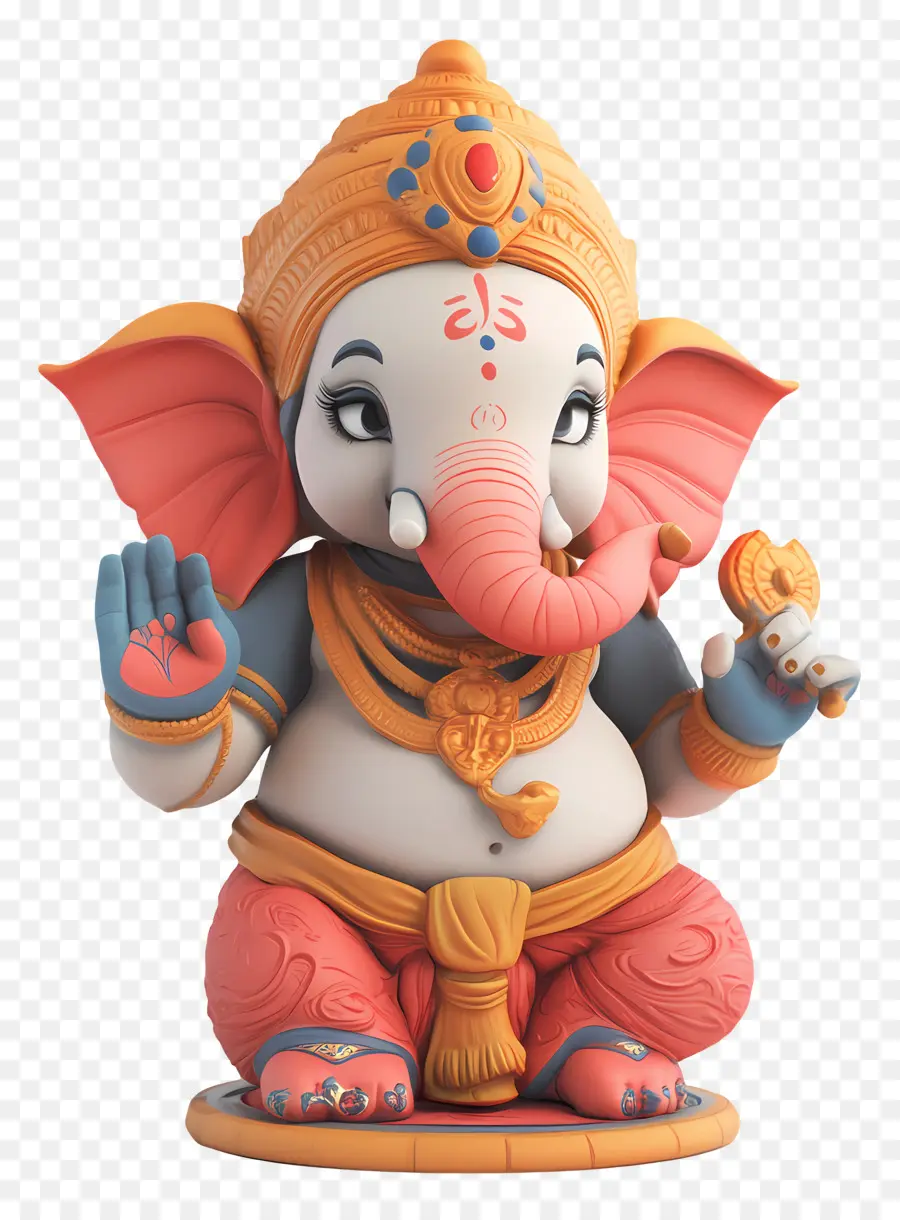 Com Ganpati，إله الفيل PNG