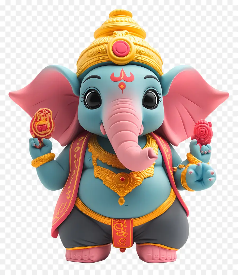 Com Ganpati，إله الفيل PNG