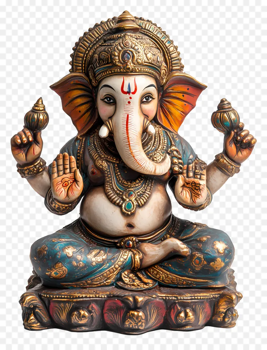 Com Ganpati，تمثال غانيشا PNG