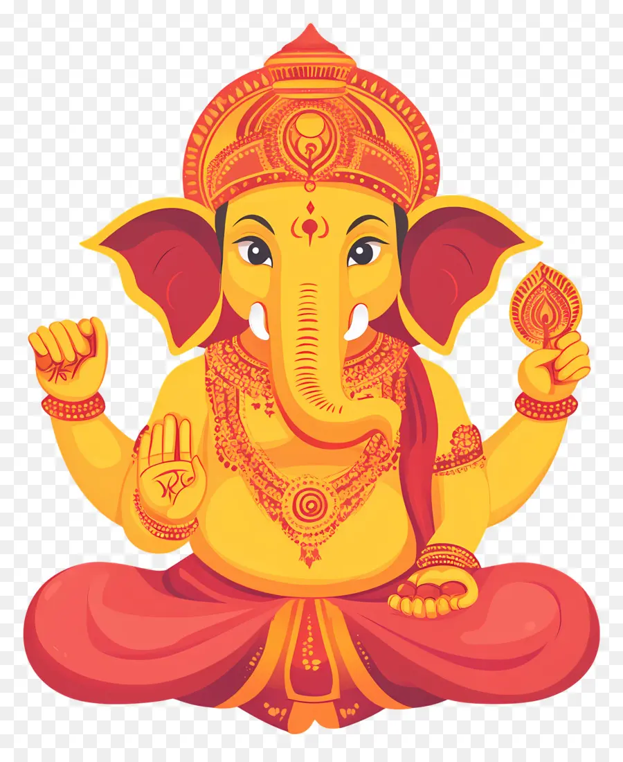 Com Ganpati，إله الفيل PNG