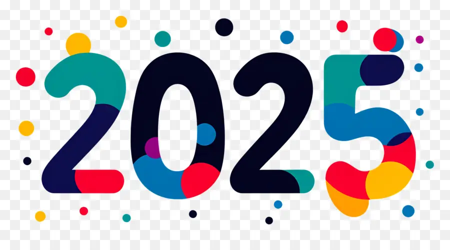 شعار 2025，ملون 2025 PNG