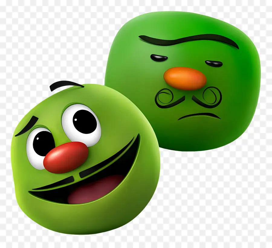 Veggietales，وجوه خضراء PNG