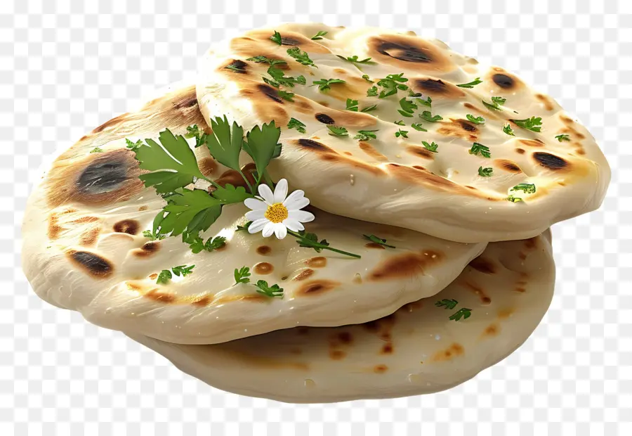 خبز النان，خبز مسطح PNG