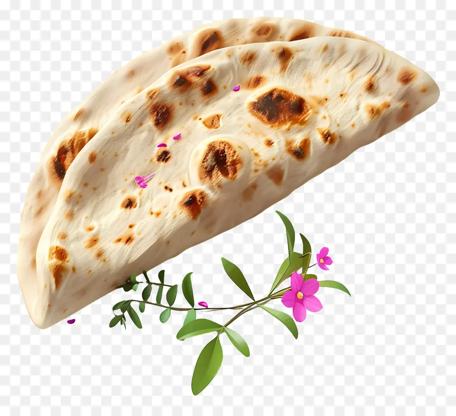 خبز النان，خبز نان مطوي PNG