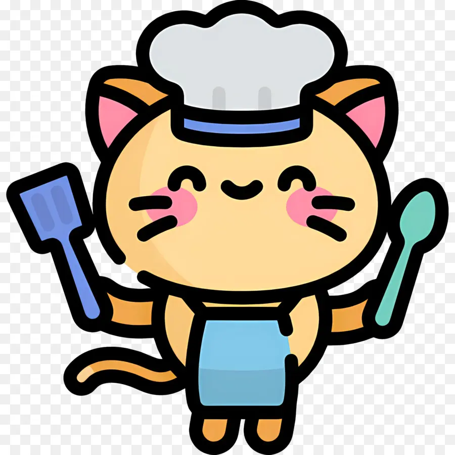 الشيف，Cat Chef PNG