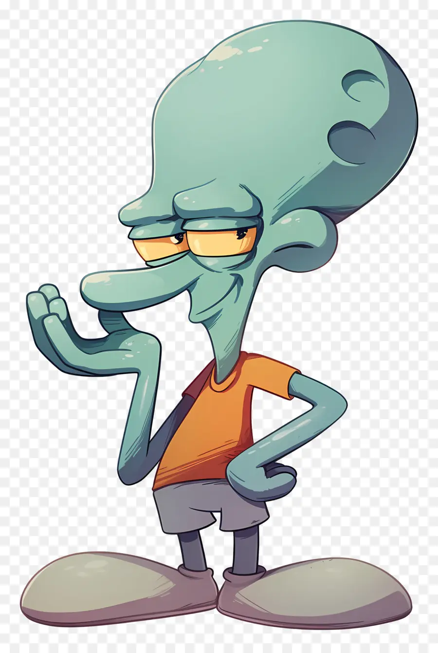 مخالب Squidward，شخصية كرتونية PNG