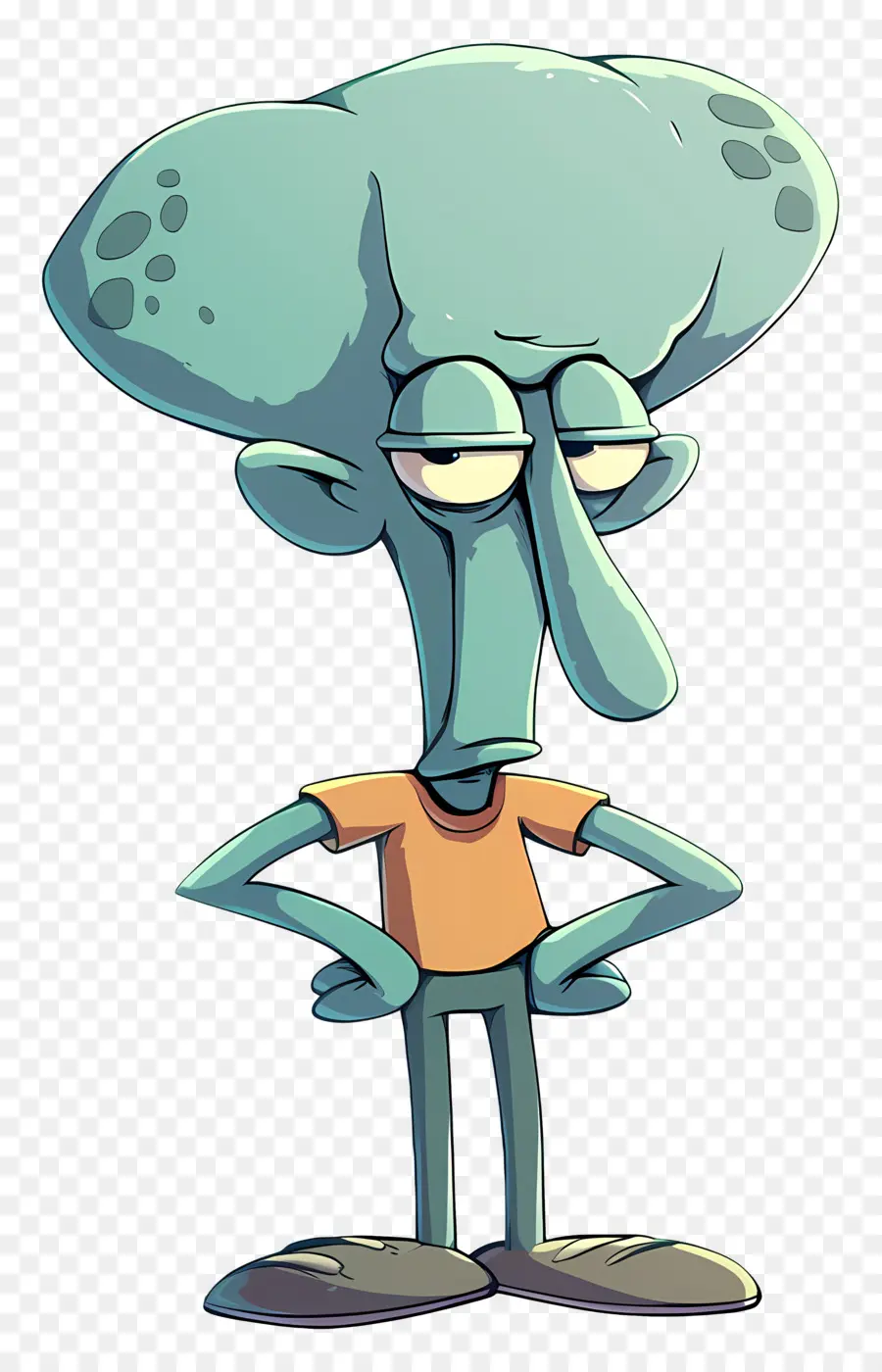 مخالب Squidward，شخصية كرتونية PNG