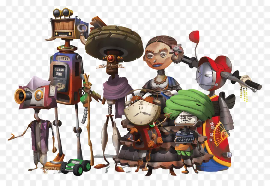 Junkanoids，شخصيات Steampunk PNG