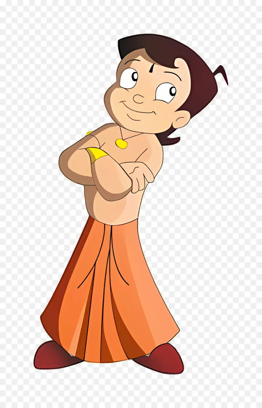 Chhota Bheem，فتى الكرتون باللون البرتقالي PNG